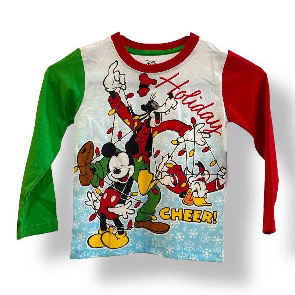 Disney Holiday Cheer Kids Shirt - Red, Green, White (4T)